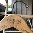 画像1: Vintage Antique Advertising Wood Hanger PIER 66 (B242) (1)