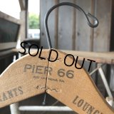 Vintage Antique Advertising Wood Hanger PIER 66 (B242)