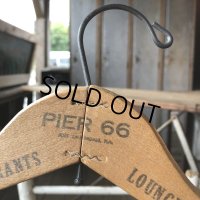 Vintage Antique Advertising Wood Hanger PIER 66 (B242)