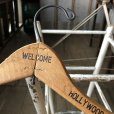 画像1: Vintage Antique Advertising Wood Hanger WELCOM (B240) (1)