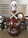 画像7: 50s Vintage JAPAN Skull Poison Bottle Decanter Shot Glass SET (B276)