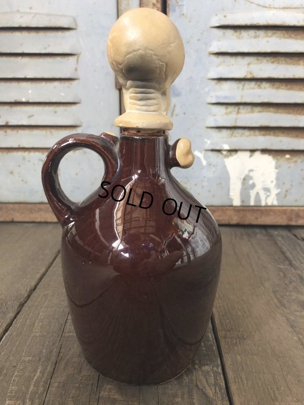 画像3: 50s Vintage JAPAN Skull Poison Bottle Decanter (B275)