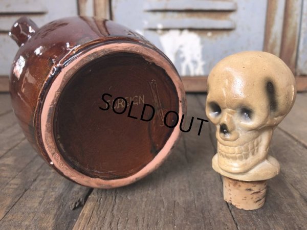 画像7: 50s Vintage JAPAN Skull Poison Bottle Decanter (B275)