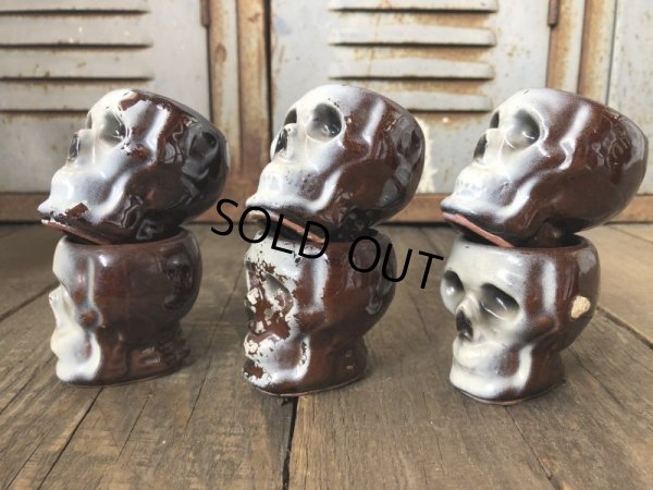 画像12: 50s Vintage JAPAN Skull Poison Bottle Decanter Shot Glass SET (B276)