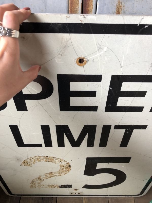 画像6: Vintage Road Sign SPEED LIMIT 25 (B302)