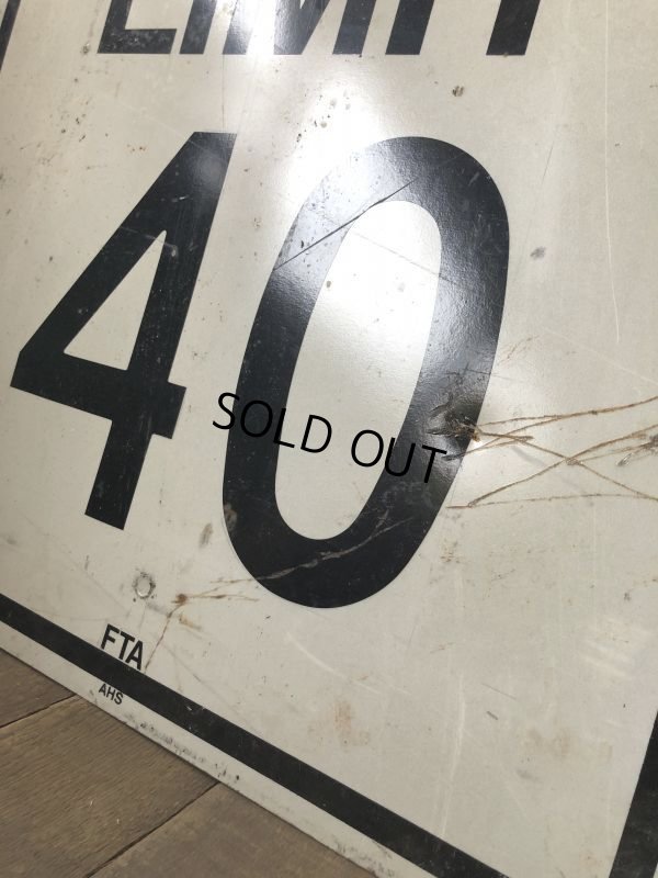 画像3: Vintage Road Sign SPEED LIMIT 40 (B323) 