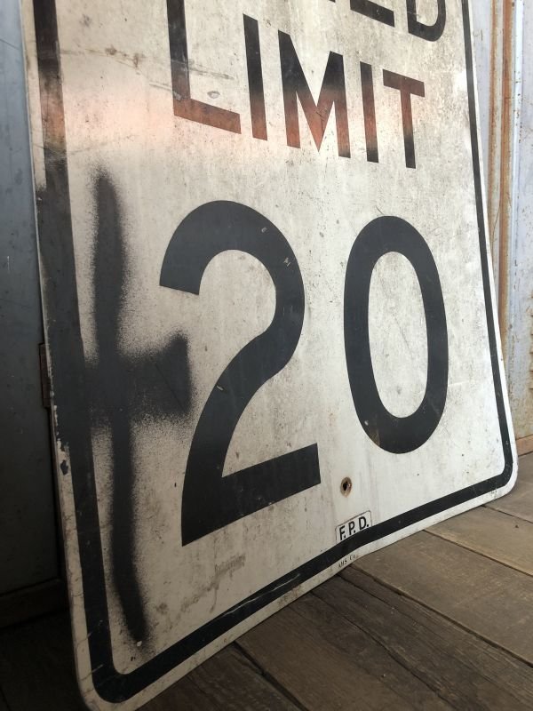 画像2: Vintage Road Sign SPEED LIMIT 20 (B288) 