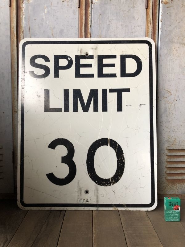 画像1: Vintage Road Sign SPEED LIMIT 30 (B315) 