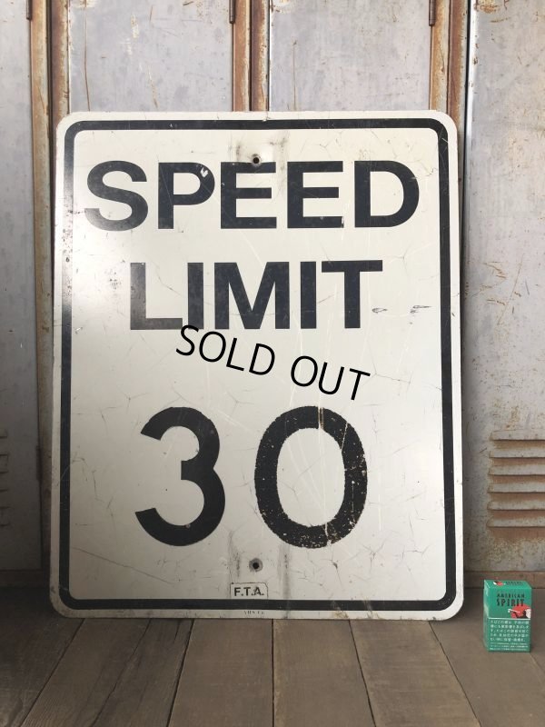 画像1: Vintage Road Sign SPEED LIMIT 30 (B315) 