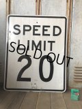 Vintage Road Sign SPEED LIMIT 20 (B293) 