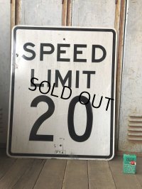 Vintage Road Sign SPEED LIMIT 20 (B293) 