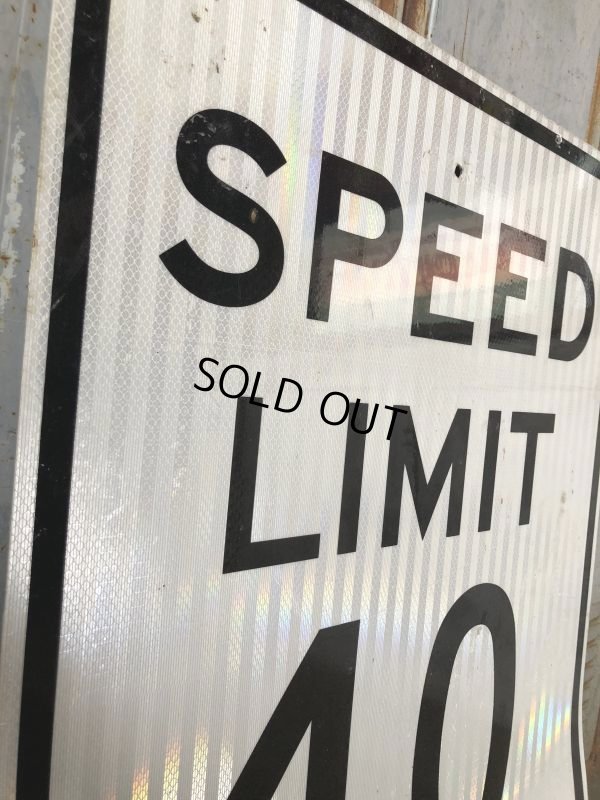 画像2: Vintage Road Sign SPEED LIMIT 40 (B325) 