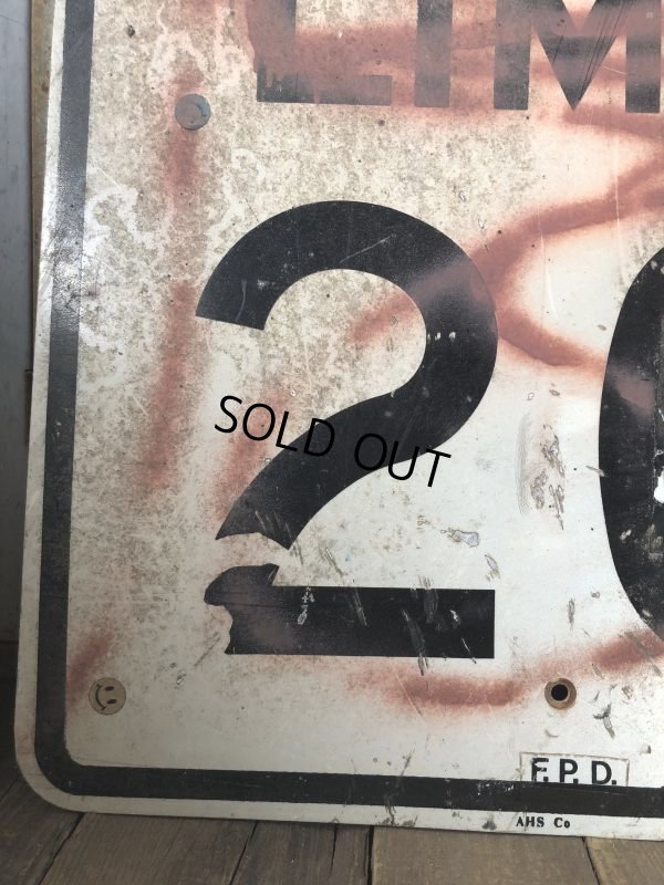 画像3: Vintage Road Sign SPEED LIMIT 20 (B284)