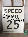 Vintage Road Sign SPEED LIMIT 25 (B312) 