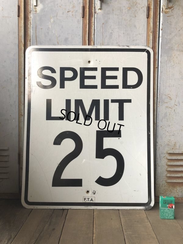 画像1: Vintage Road Sign SPEED LIMIT 25 (B305) 