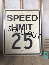 Vintage Road Sign SPEED LIMIT 25 (B313) 
