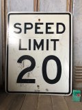 Vintage Road Sign SPEED LIMIT 20 (B295) 