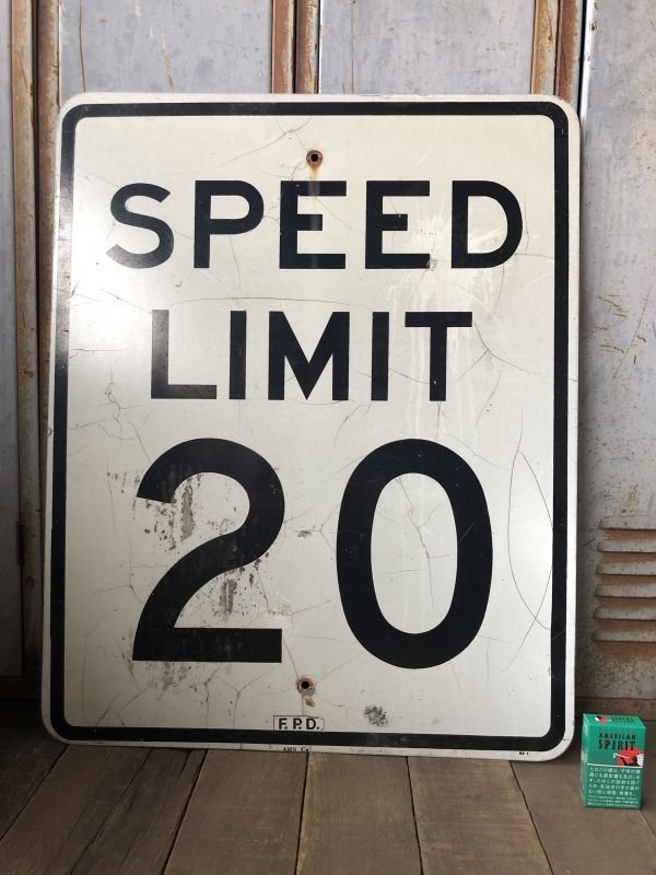 画像1: Vintage Road Sign SPEED LIMIT 20 (B295) 