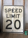 Vintage Road Sign SPEED LIMIT 20 (B294) 