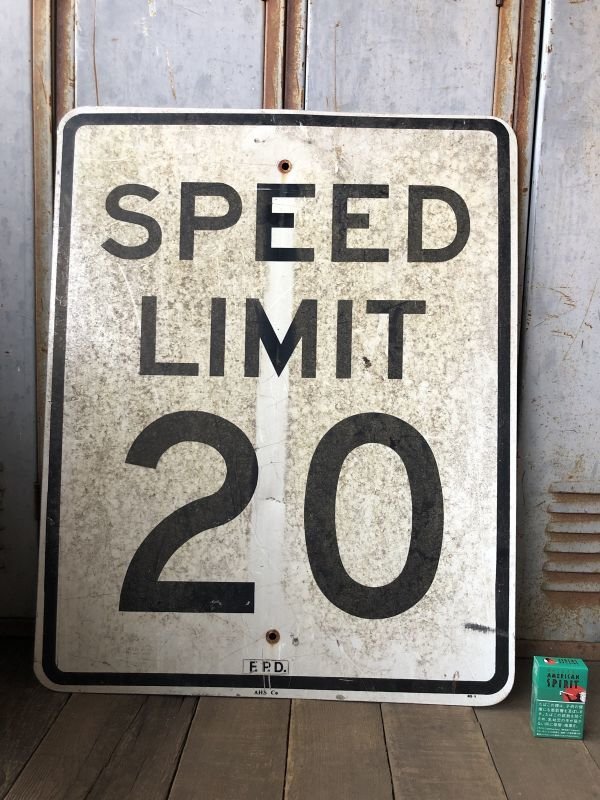 画像1: Vintage Road Sign SPEED LIMIT 20 (B294) 