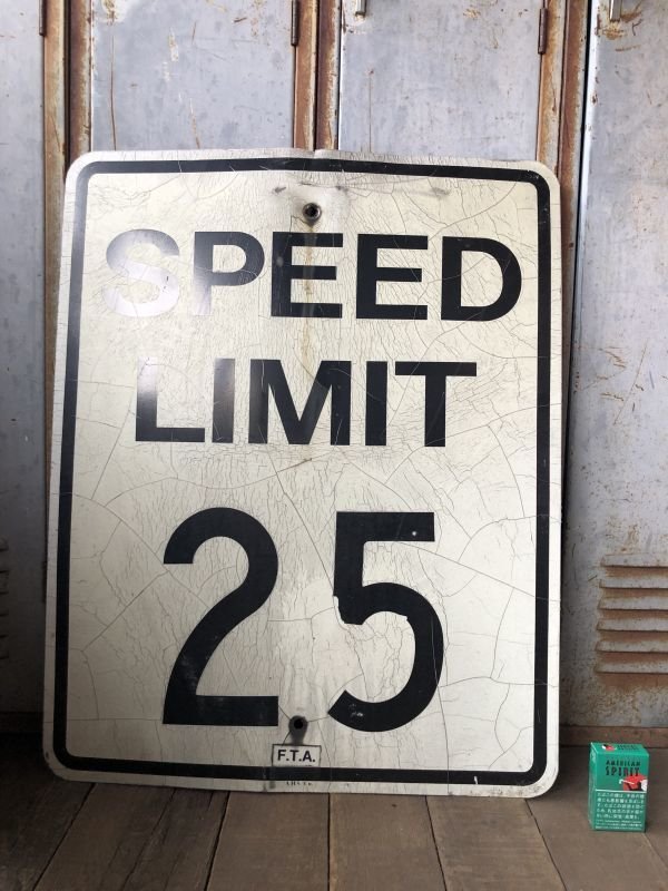 画像1: Vintage Road Sign SPEED LIMIT 25 (B310) 