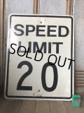 Vintage Road Sign SPEED LIMIT 20 (B285) 