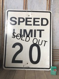 Vintage Road Sign SPEED LIMIT 20 (B285) 
