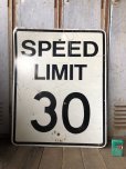 画像1: Vintage Road Sign SPEED LIMIT 30 (B314)  (1)