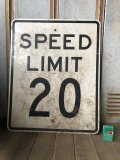 Vintage Road Sign SPEED LIMIT 20 (B298) 