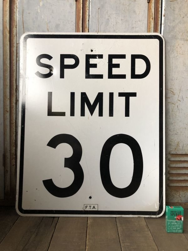 画像1: Vintage Road Sign SPEED LIMIT 30 (B317) 