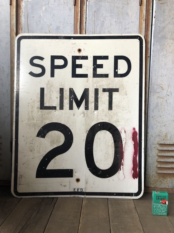 画像1: Vintage Road Sign SPEED LIMIT 20 (B299) 