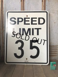 Vintage Road Sign SPEED LIMIT 35 (B322) 
