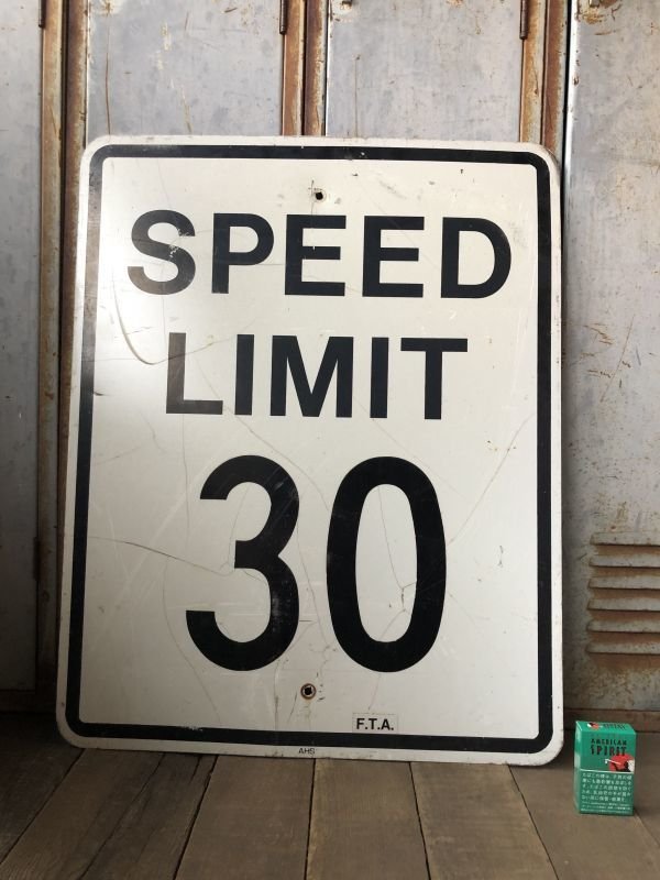 画像1: Vintage Road Sign SPEED LIMIT 30 (B320) 