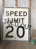 Vintage Road Sign SPEED LIMIT 20 (B287) 
