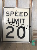 Vintage Road Sign SPEED LIMIT 20 (B287) 