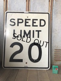 Vintage Road Sign SPEED LIMIT 20 (B287) 