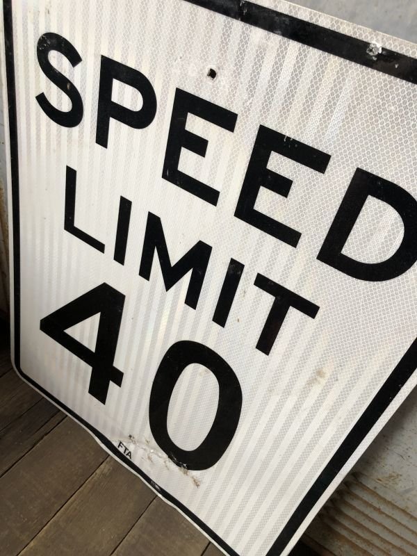 画像3: Vintage Road Sign SPEED LIMIT 40 (B325) 