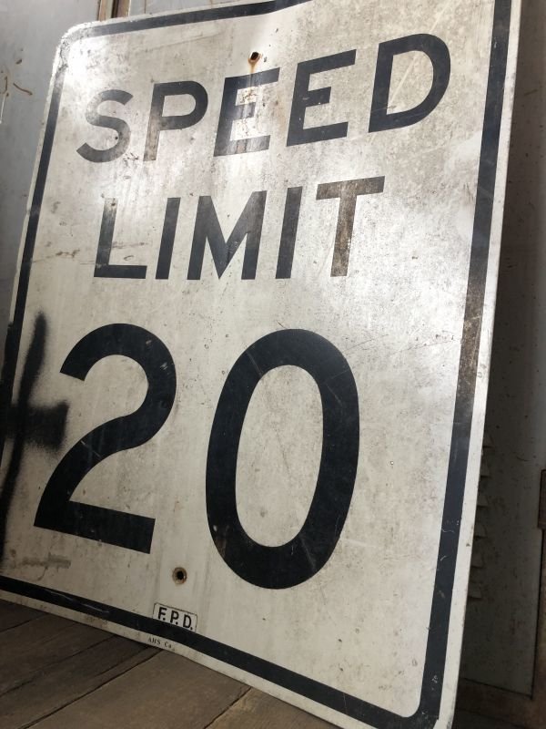 画像3: Vintage Road Sign SPEED LIMIT 20 (B288) 