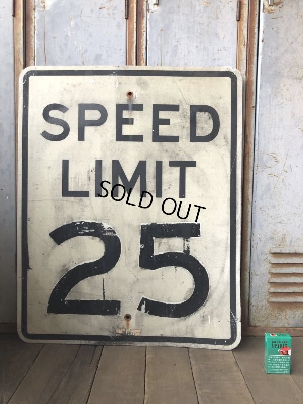 画像1: Vintage Road Sign SPEED LIMIT 25 (B311) 