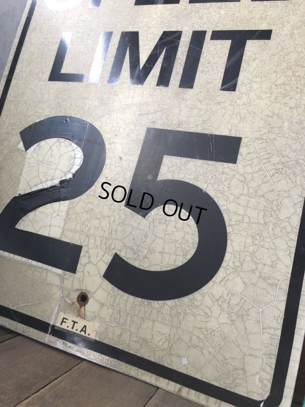 画像3: Vintage Road Sign SPEED LIMIT 25 (B304) 
