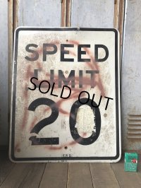 Vintage Road Sign SPEED LIMIT 20 (B284) 