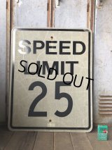 Vintage Road Sign SPEED LIMIT 25 (B307) 