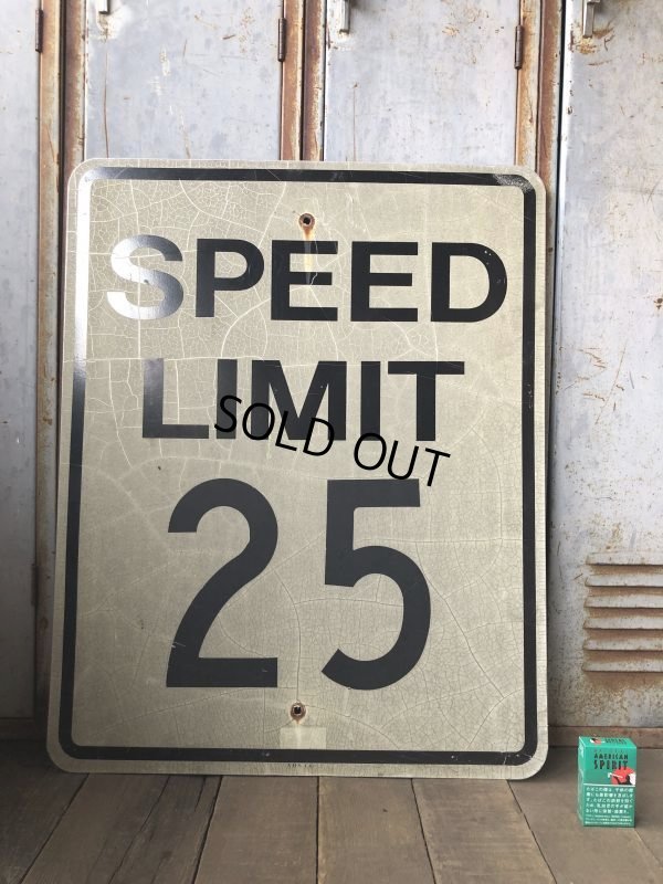画像1: Vintage Road Sign SPEED LIMIT 25 (B307) 