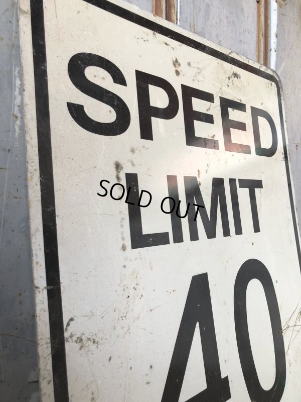 画像2: Vintage Road Sign SPEED LIMIT 40 (B323) 