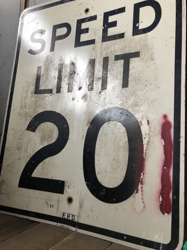 画像2: Vintage Road Sign SPEED LIMIT 20 (B299) 