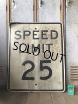 Vintage Road Sign SPEED LIMIT 25 (B301) 