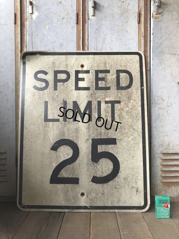 画像1: Vintage Road Sign SPEED LIMIT 25 (B301) 