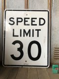 Vintage Road Sign SPEED LIMIT 30 (B318) 