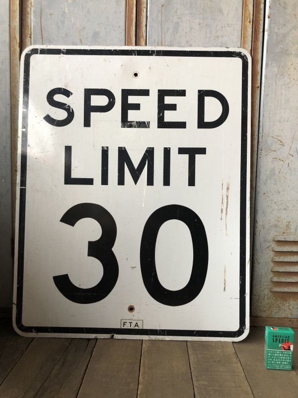画像1: Vintage Road Sign SPEED LIMIT 30 (B318) 