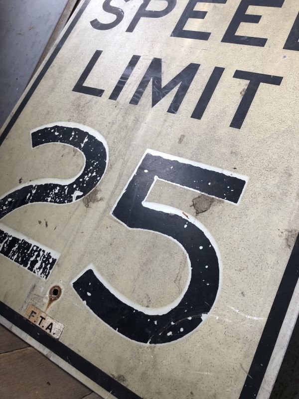 画像4: Vintage Road Sign SPEED LIMIT 25 (B308) 
